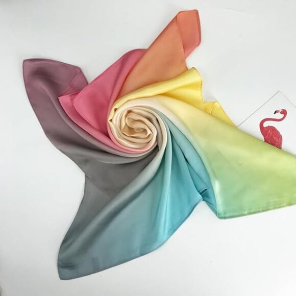 Silk Feeling Scarf 27.5 Inch - Picture 2 of 6